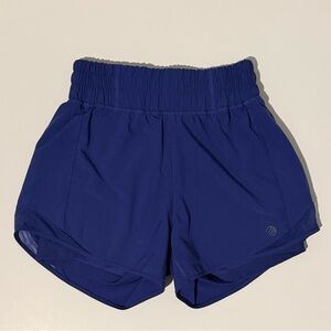 MPG Blue Athletic Shorts with Built In Bike Shorts